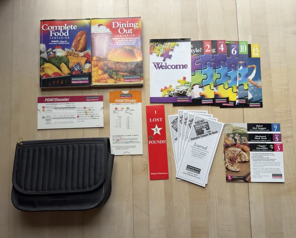 Weight Watchers Member Kit Winning Points Finder/Booster Books Recipes Trackers